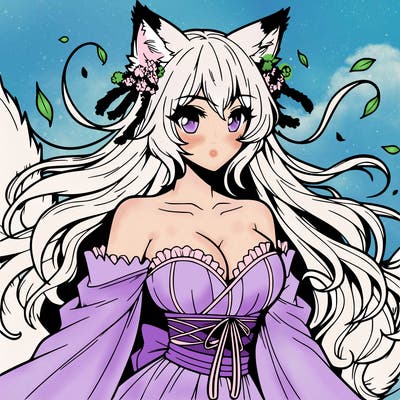 manga character and beauty woman woolf