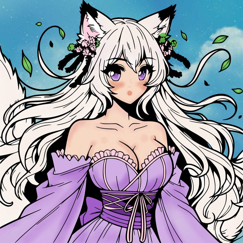 manga character and beauty woman woolf