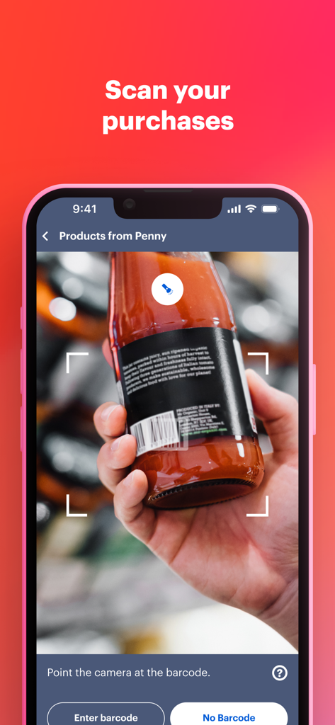 Una persona escaneando un código de barras de producto usando la aplicación YouGov Shopper para rastrear compras