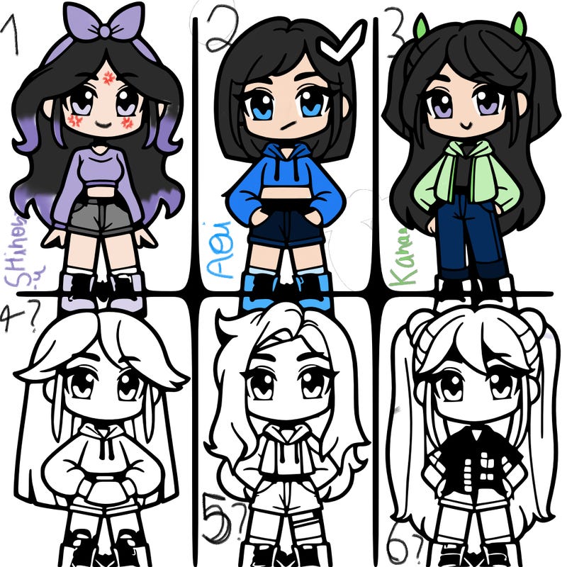 divisions into four girl