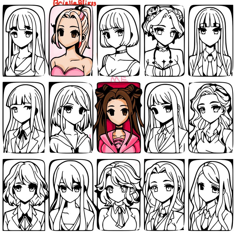 girls that look diffrent anime