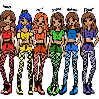 a group of girls wearing crop tops and shorts