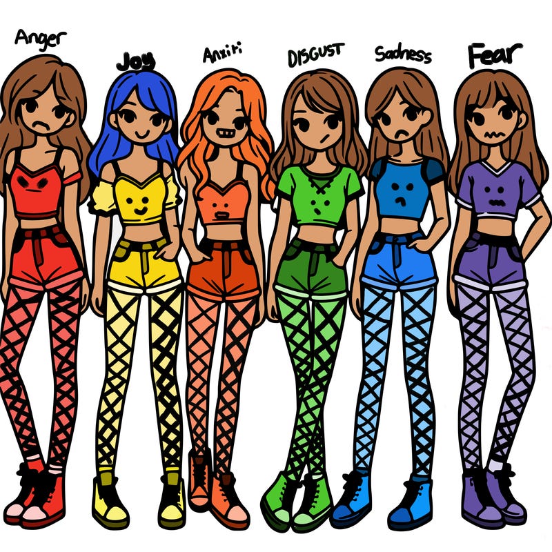 a group of girls wearing crop tops and shorts