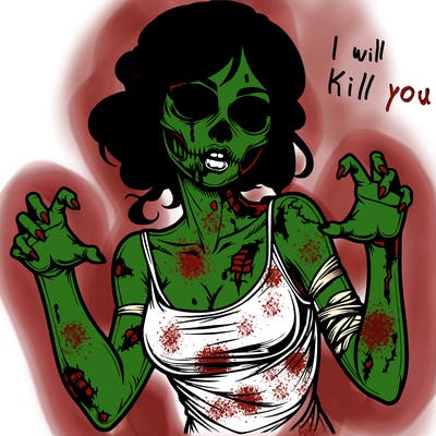 realistic zombie girl