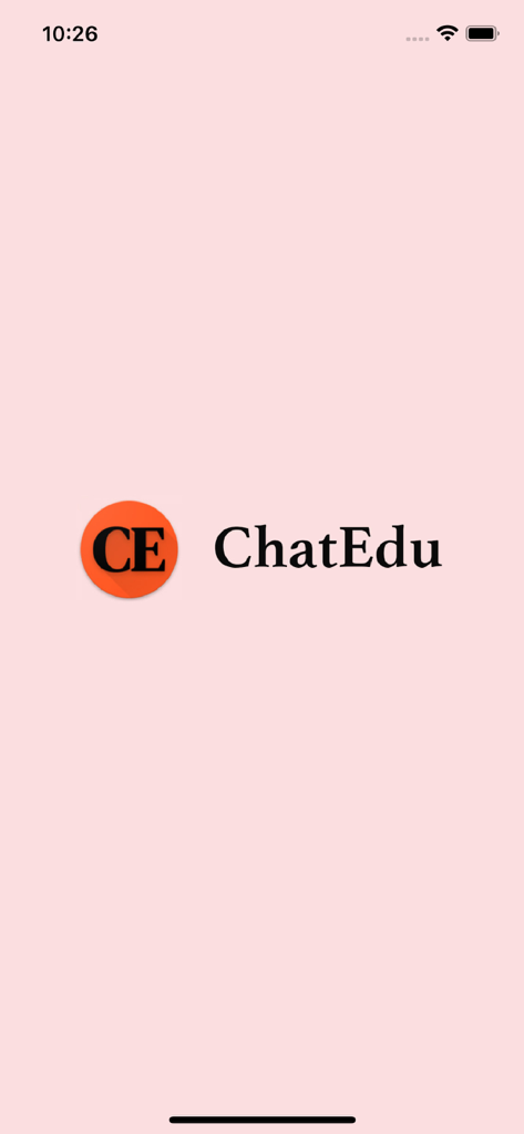 ChatEdu - Logo et nom de l'application ChatEdu sur fond rose