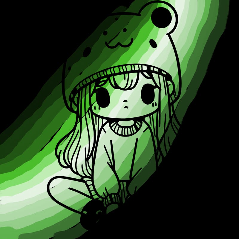 a girl wearing a frog hat and some frog socks