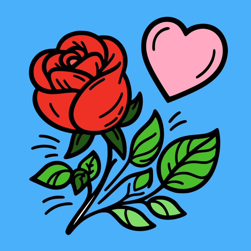 rose and heart