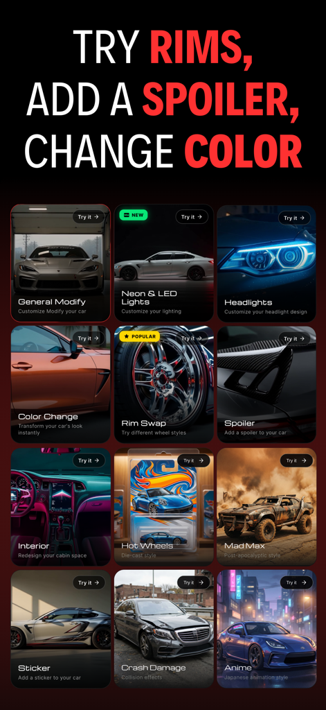 AI Car Tuning: Modify & Design - Graphics & Design App | MWM