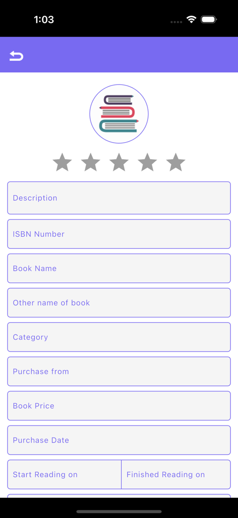 Book eLibrary - Interface de formulaire pour ajouter des métadonnées de livres, y compris l'ISBN, le titre et la catégorie dans l'application Book eLibrary