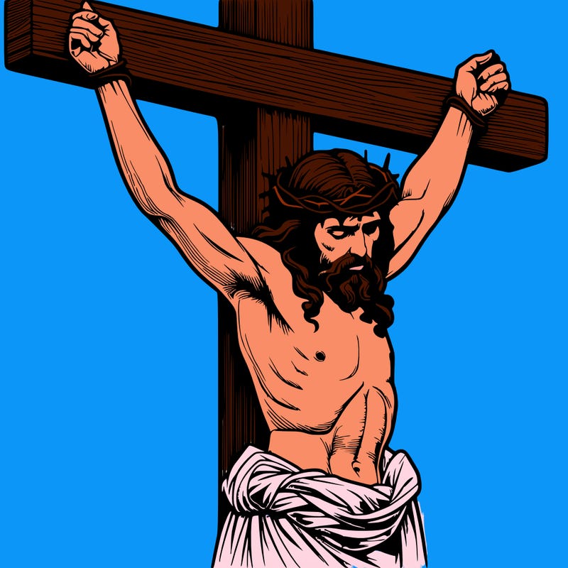 jesus realistic on the cross