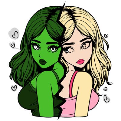 realistic girl split