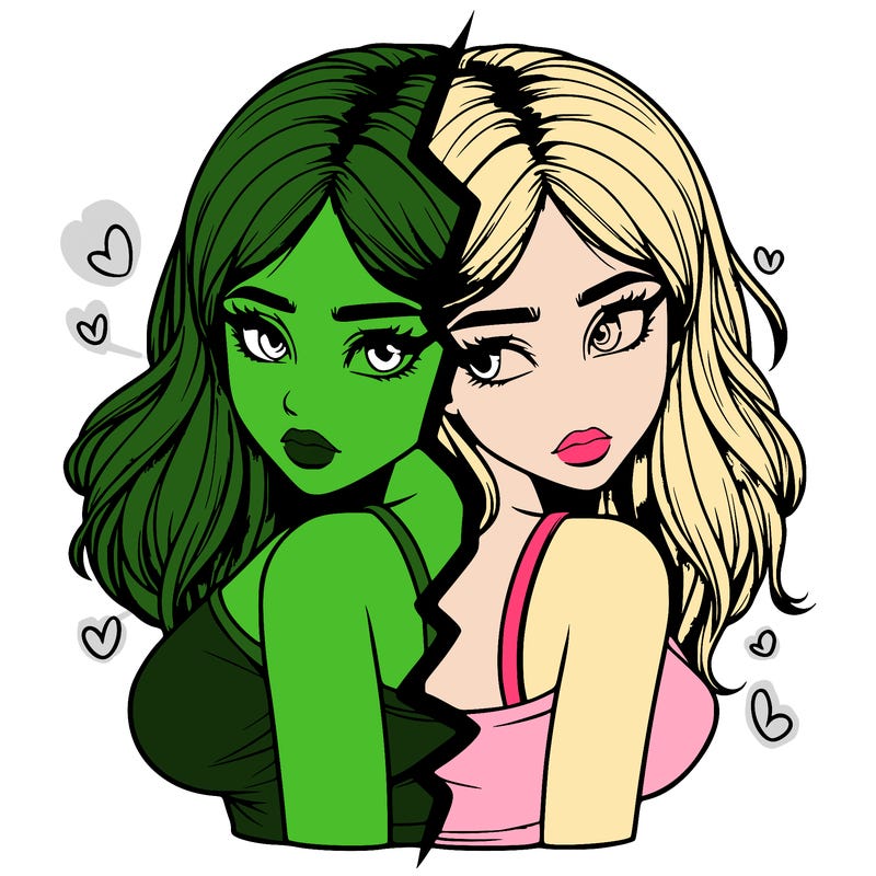 realistic girl split