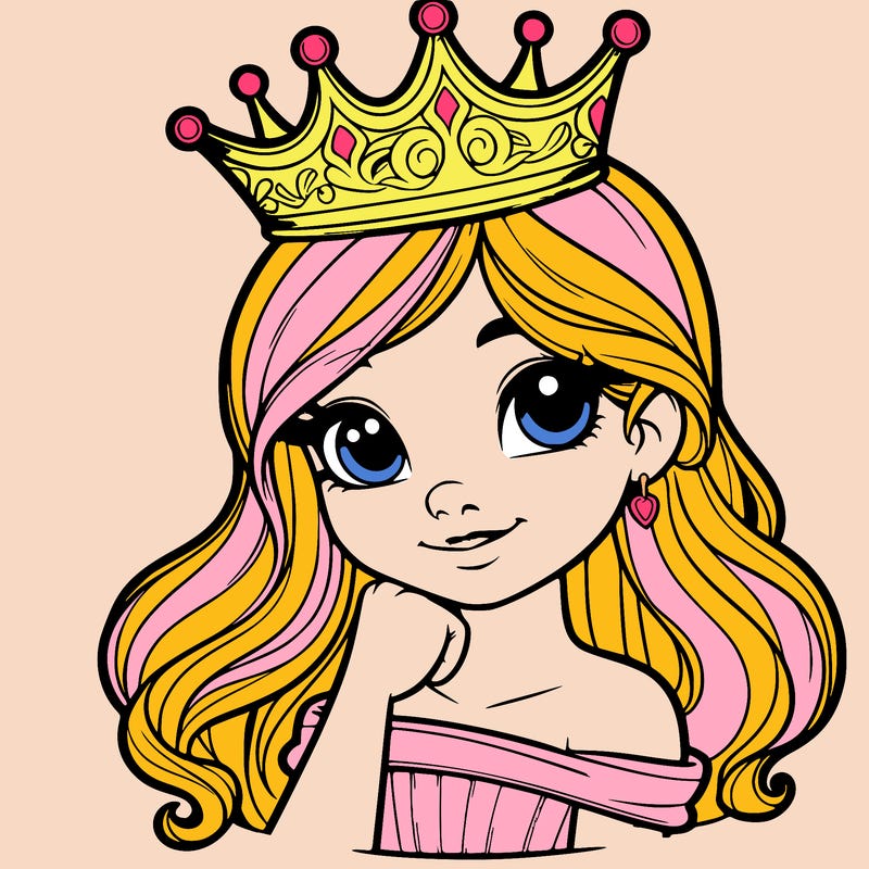 a realistic princess with a realistic crown