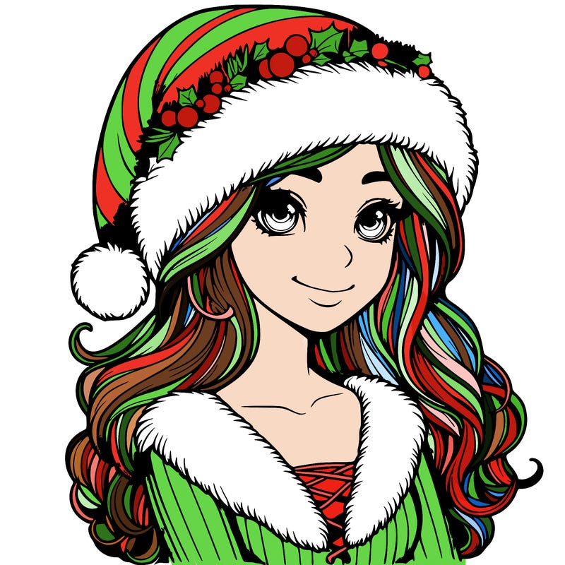 realistic christmas  girl