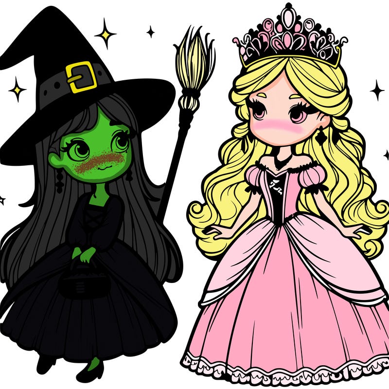 a witch and my friend, the princess
