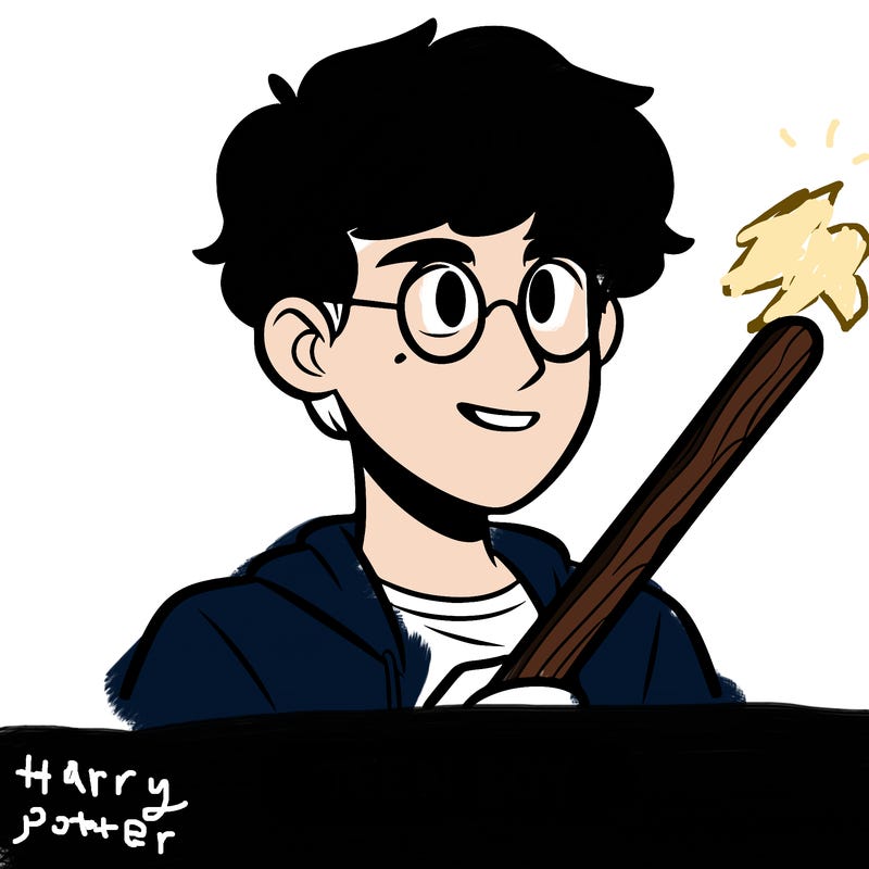 teen boy with wood wand