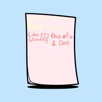 een leeg papiertje