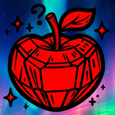 very shiny crystal apple