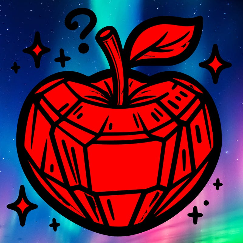 very shiny crystal apple
