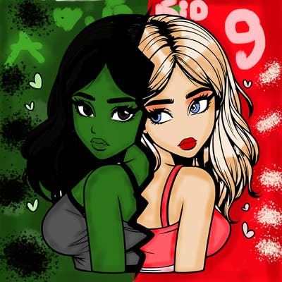 realistic girl split