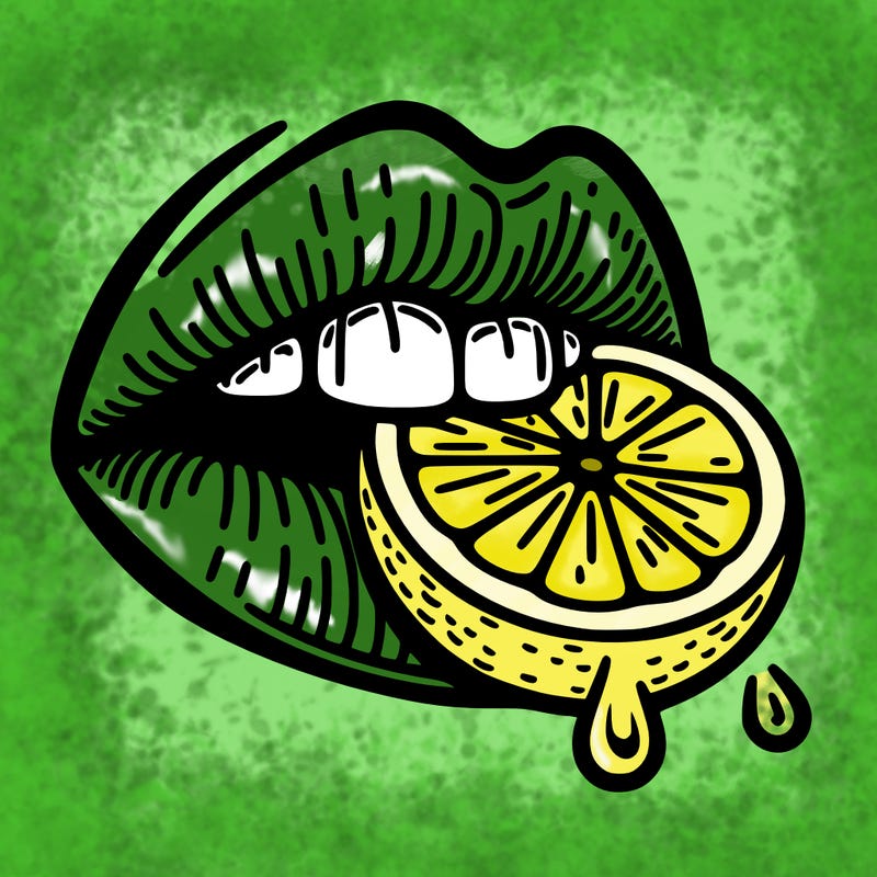 lips with lemon