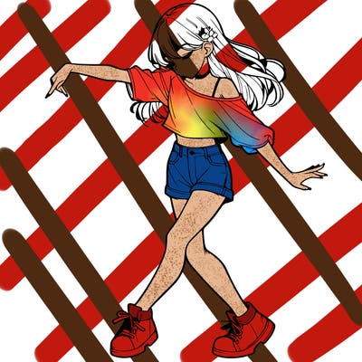 realistic girl danceing