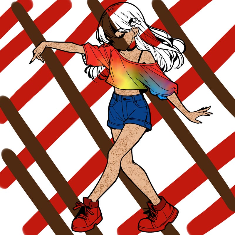 realistic girl danceing