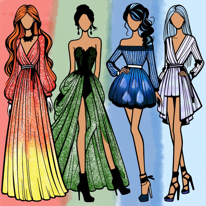 fashion models dresses