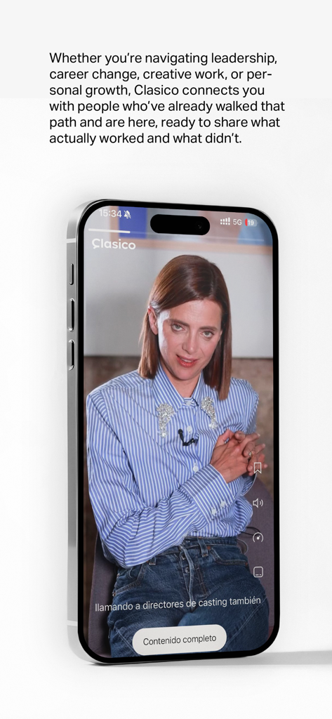 Clasico - shared insights - Una lección en video en la aplicación Clasico con consejos profesionales para el crecimiento profesional