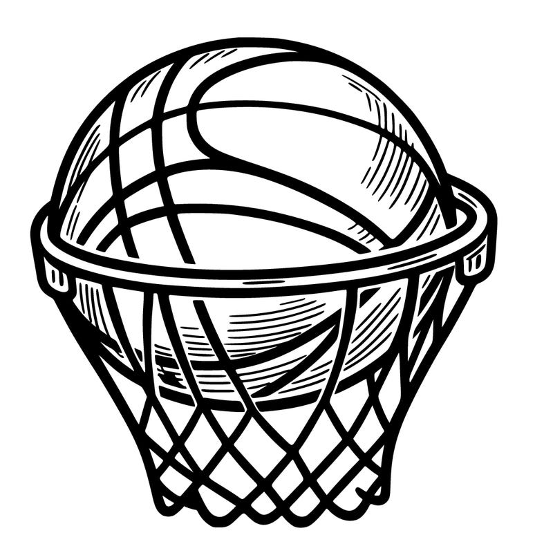 basketball in a hoop