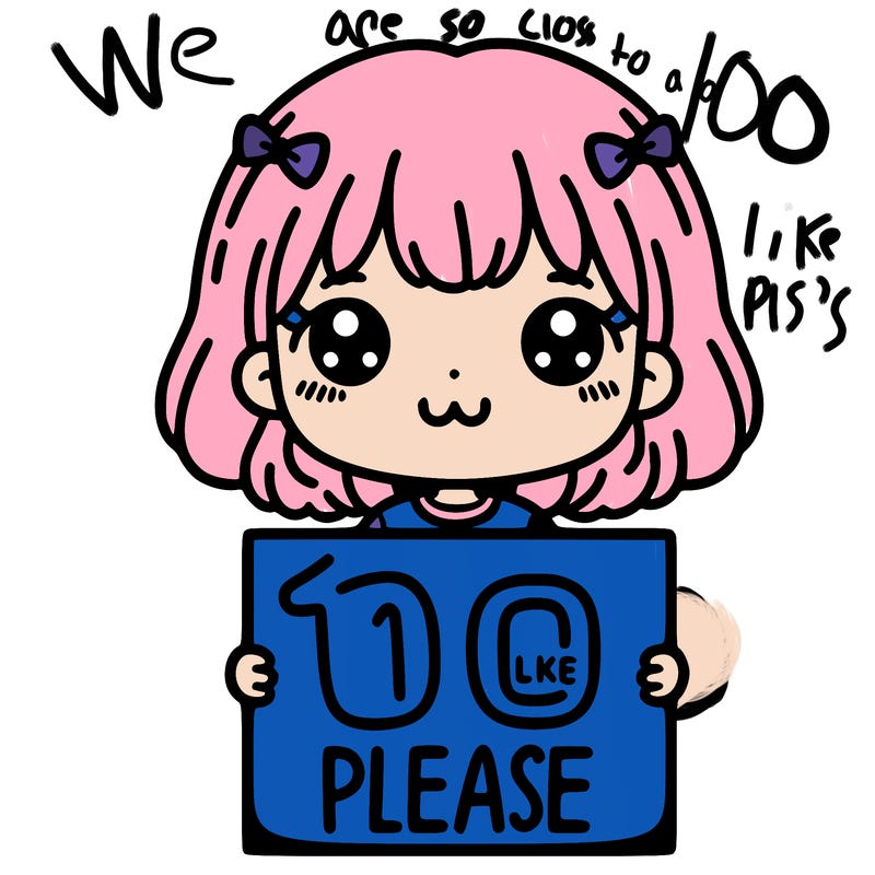 a cute girl holding a sign that says 100 like please