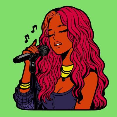 realistic female singer