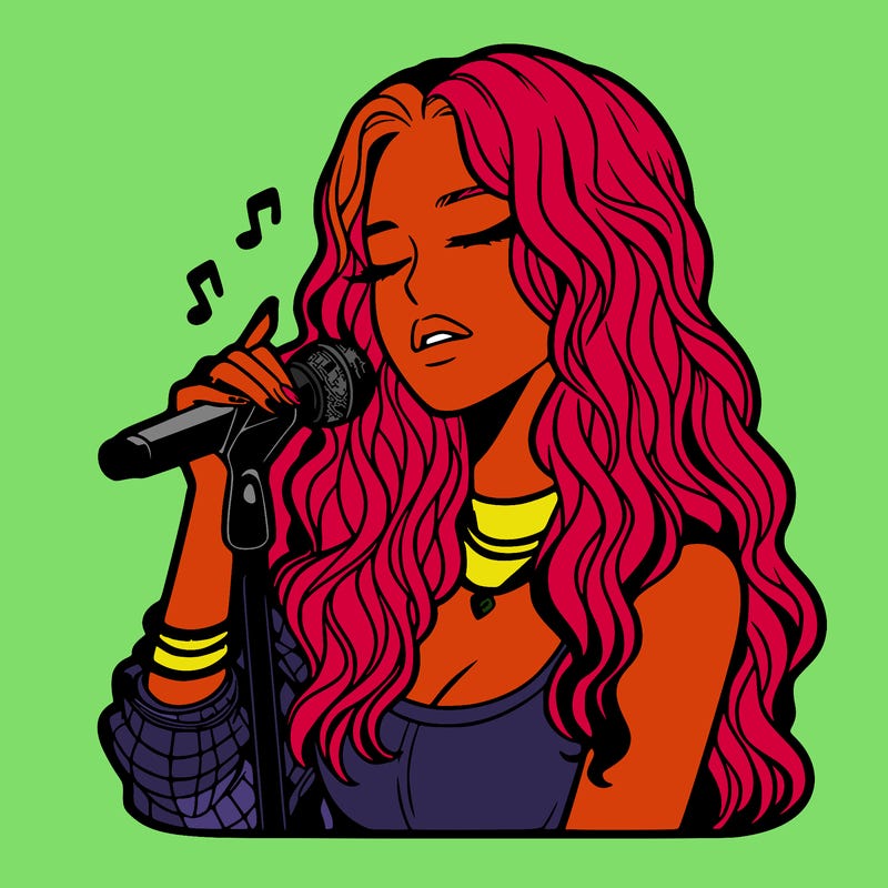 realistic female singer