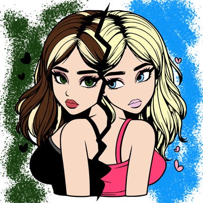 realistic girl split