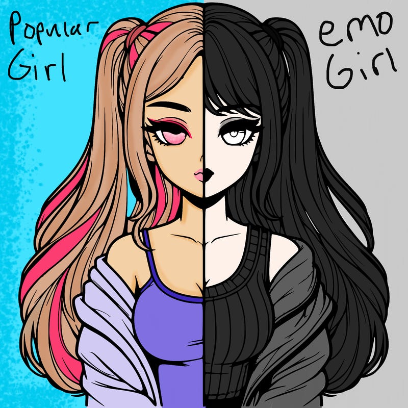 realistic girl split