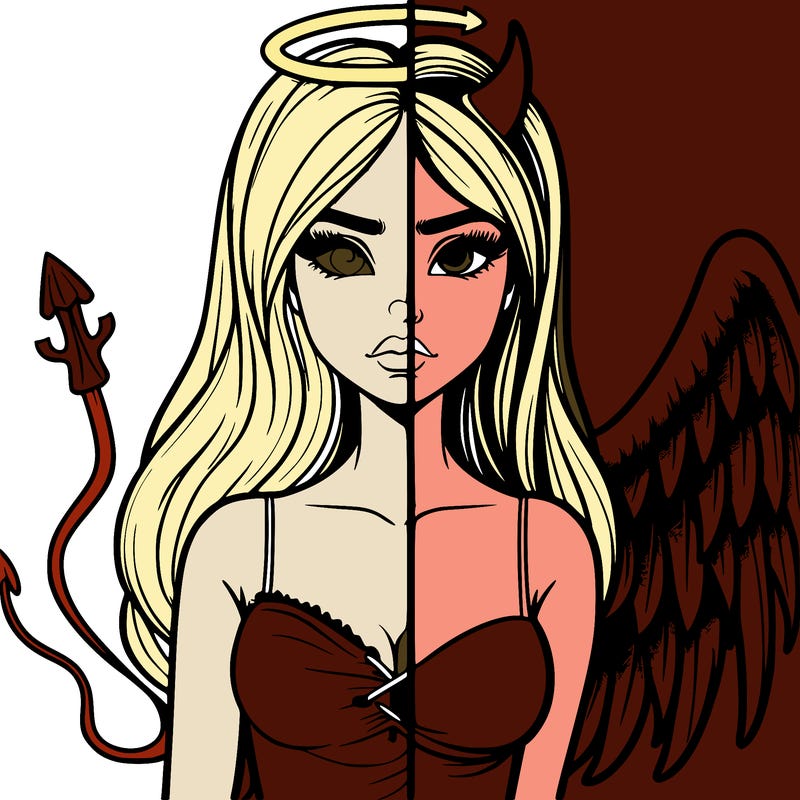 devil vs angel realistic girl