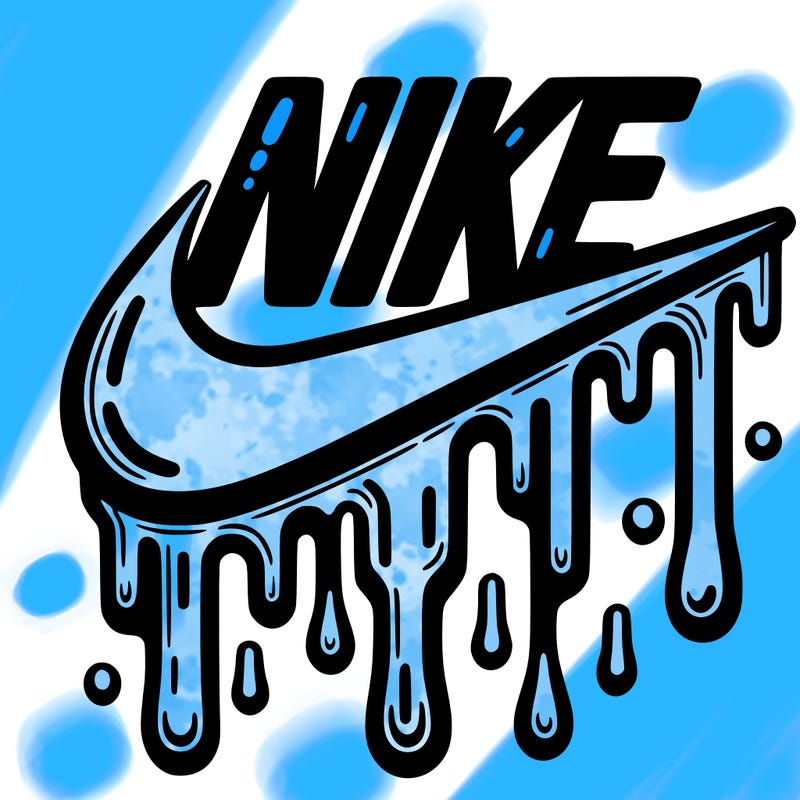 dripping nike logo