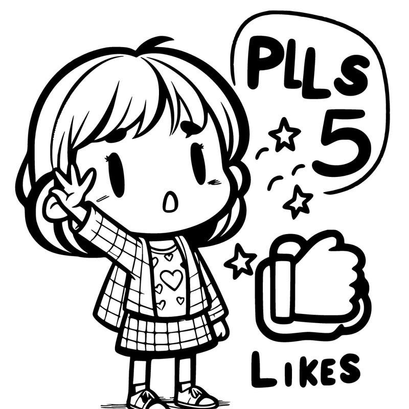 girl saying pls 5 likes