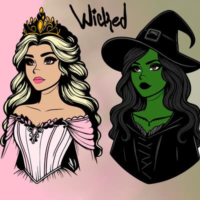 princess and witch realistic