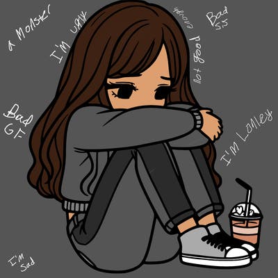 a girl  after a breakup