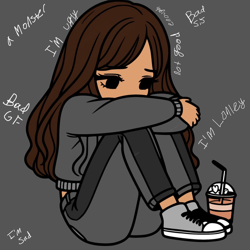 a girl  after a breakup