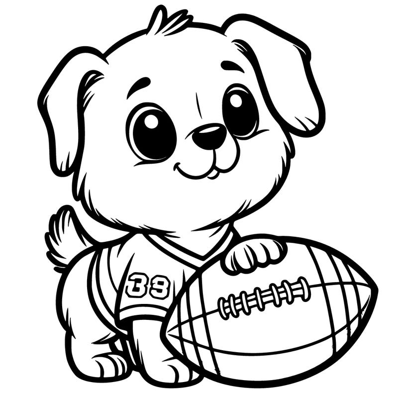 dog in a football