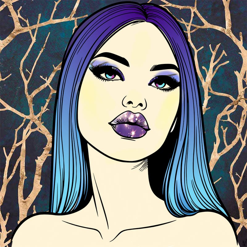 realistic woman with full lips