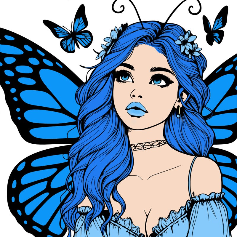 butterfly fairy realistic girl