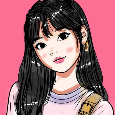a realistic korean teenage girl