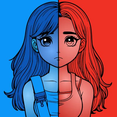 realistic girl split