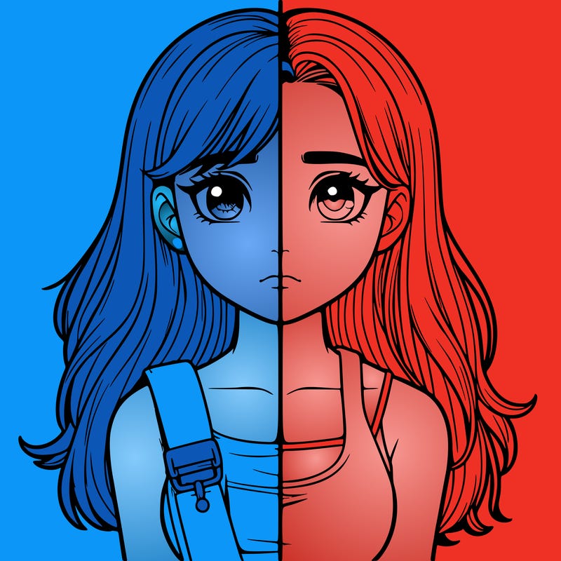 realistic girl split