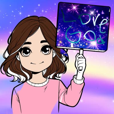 realistic girl holding up a sign