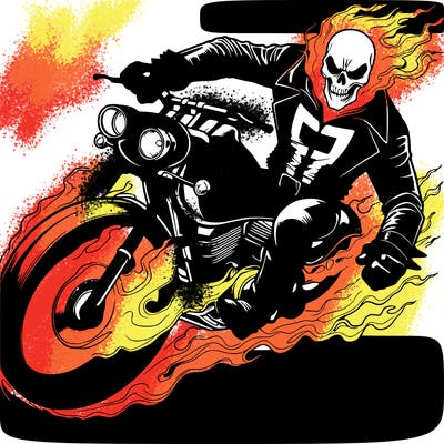 realistic ghost rider