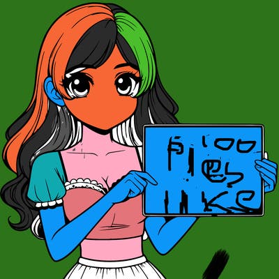 realistic pretty girl holding blank sign